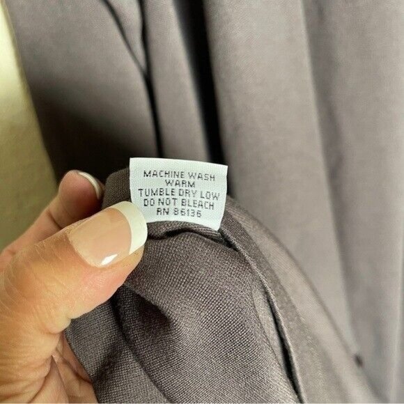 Bryn Walker Ilse Ponti Soft Knit Drape Mock Neck Long Dolman Sleeve Dress Medium - Picture 9 of 10